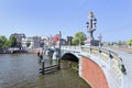 Ornate ancient bridge in Amsterdam, Netherlands