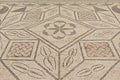 Ornate ancient roman floor tiles, detail of Ruins of Italica, Roman city in the province of Hispania Baetica