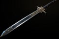 Ornate Ancient sword fantasy silver. Generate Ai