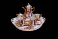 Ornate antique china tea set Royalty Free Stock Photo