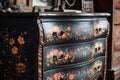 Ornate Antique dresser furniture with decorative elements. Generate ai