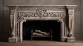 ornate antique fireplace