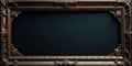 Ornate antique frame with dark background ideal for text or image presentation. Generative AI Royalty Free Stock Photo