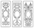 Ornate antique frames vector set