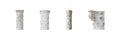 Ornate Architectural Columns Set. Classical Design And Decorative Elements Collection Isolated On Transparent Background Royalty Free Stock Photo