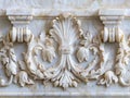 Ornate architectural detail in marble Royalty Free Stock Photo