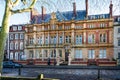 Ornate architecture of Queen Square House in Queen Square, Bristol, Avon, UK