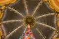 Ornate art deco style dome of Galeries Lafayette Paris Haussmann in Paris