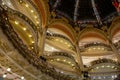 Ornate art deco style interior of Galeries Lafayette Paris Haussmann