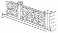 Ornate Balcony Railing Design Vector, vector design Generative AI Royalty Free Stock Photo