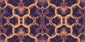 Ornate baroque kaleidoscope fractal lace seamless modern maximalist decadent motif in trendy earth tones