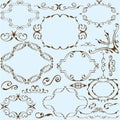 Ornate baroque set Royalty Free Stock Photo