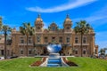 Ornate Beaux Arts style details of the famous Grand Casino or Monte Carlo Casino in Monaco on Place du Casino