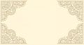 Ornate Beige Background with Floral Corners Royalty Free Stock Photo