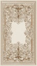 Ornate beige decorative frame design element Royalty Free Stock Photo