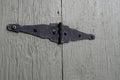 Ornate Black Metal Door Hinge Royalty Free Stock Photo