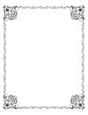 Ornate black rectangular frame. Royalty Free Stock Photo