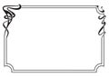 Ornate black rectangular framework Royalty Free Stock Photo