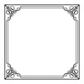 Ornate black square frame Royalty Free Stock Photo