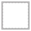 Ornate black square frame. Royalty Free Stock Photo