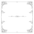 Ornate black square frame. Royalty Free Stock Photo