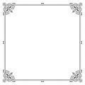 Ornate black square frame Royalty Free Stock Photo