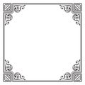 Ornate black square frame Royalty Free Stock Photo