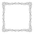Ornate black square frame Royalty Free Stock Photo