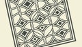Ornate Black and White Geometric Tile Pattern, vector design Generative AI Royalty Free Stock Photo