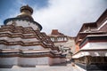 Ornate Bodhi pagoda stands in the courtyard of the Palcho Monastery in Tibet