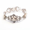 Ornate Bracelet With White Pearls - Inspired By Viscountess