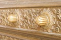 Ornate brass gate details