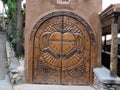 Ornate carved doors, Chimayo, New Mexico Royalty Free Stock Photo
