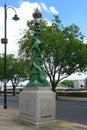 Ornate Cast-iron Lamppost at Chelsea embarkment in London