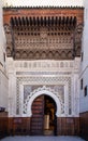 Ornate Moorish arch gate in the medina of Fes Morocco