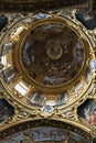 Ornate Ceiling, Annunziata del Vastato Church, Piazza Della Nunziata, Genoa, Italy