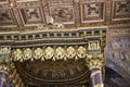 Ornate Ceiling of the Basilica of Santa Maria Maggiori in Rome Italy