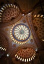 Ornate Ceiling of the Blue Mosque Royalty Free Stock Photo
