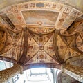 Ornate ceiling of the gallery in the courtyard of the Palazzo Vecchio in Florence