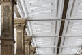 Ornate ceiling and pillar moulding architecture. Interior decoration design