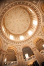 The ornate ceiling of the Radcliffe Camera, Oxford University in Oxford, UK Royalty Free Stock Photo