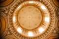 The ornate ceiling of the Radcliffe Camera, Oxford University in Oxford, UK Royalty Free Stock Photo