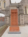 Ornate celtic cross carved in stone, Dublin