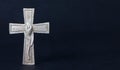 Ornate celtic cross. Mourning moment at the end of a life. Last farewell. Copy space. Condole Royalty Free Stock Photo