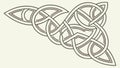 Ornate Celtic Knot Corner Design Element, vector design Generative AI Royalty Free Stock Photo