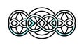 Ornate Celtic Knot Green Outline Decorative Pattern vector design Generative AI Royalty Free Stock Photo