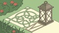 Ornate Celtic Knot Lantern and Geometric Pattern, Rustic Decor, vector design Generative AI Royalty Free Stock Photo