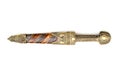 Ornate ceremonial dagger next to a jeweled scabbard Royalty Free Stock Photo