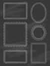 Ornate ChalkBoard Frames Royalty Free Stock Photo