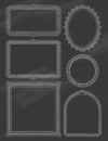 Ornate ChalkBoard Frames Two Royalty Free Stock Photo